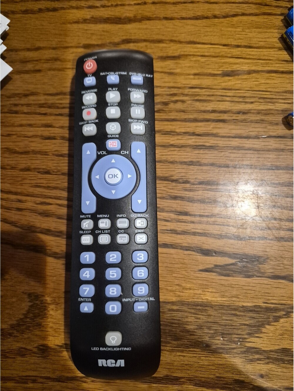 RCA RCRN03BR 3 Device Backlit Universal Remote Control For TV/Sat/CBL/DVD 1256